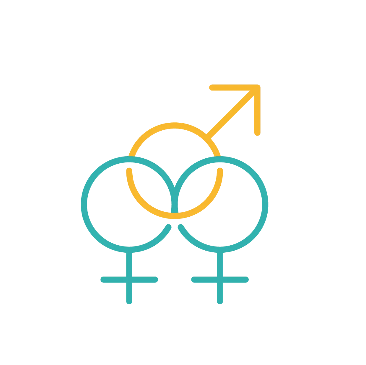 Image of the symbol for bisexuality